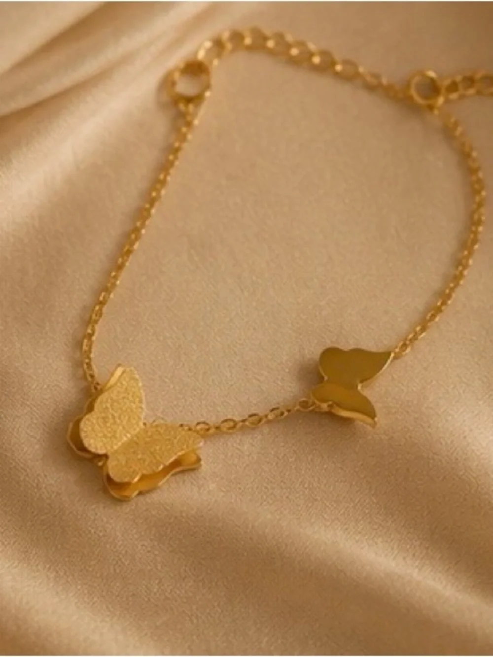 Golden Butterfly Bracelet Dainty Minimalist Chain Jewelry